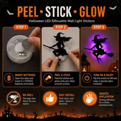 Halloween Wall LED Silhouette