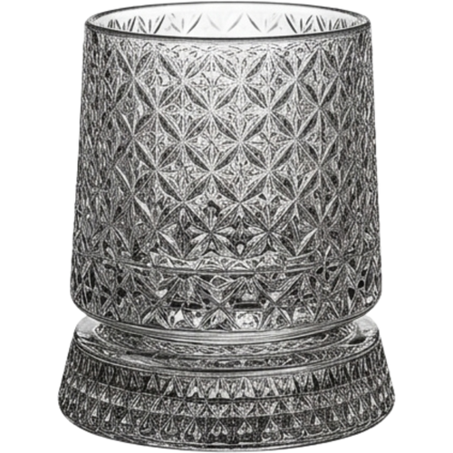 Rotating Crystal Glasses