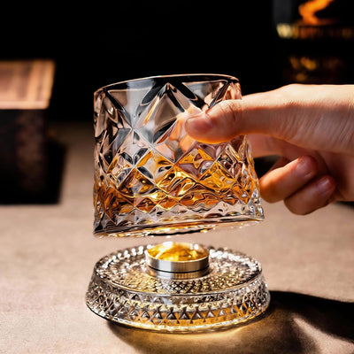 Rotating Crystal Glasses