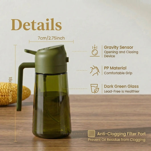 OilPro™ - 2-in-1 Glass Oil Dispenser
