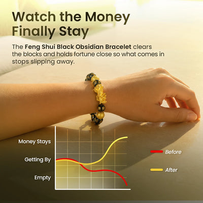 Feng Shui Black Obsidian Bracelet