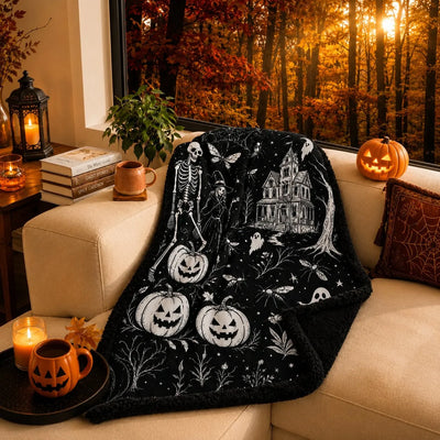 Trick Or Trace - Halloween Coloring Blanket