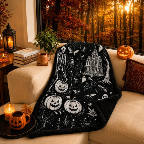 Trick Or Trace - Halloween Coloring Blanket