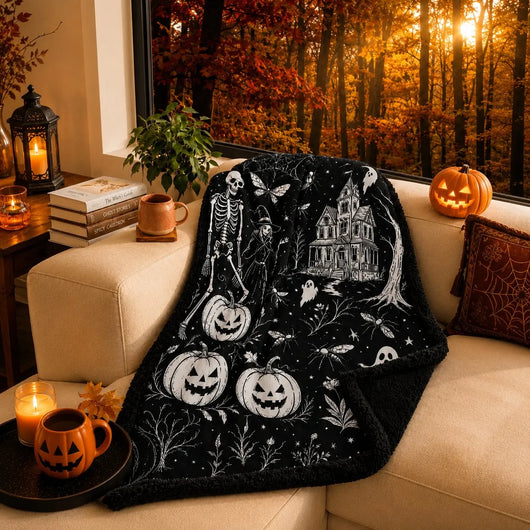 Trick Or Trace - Halloween Coloring Blanket