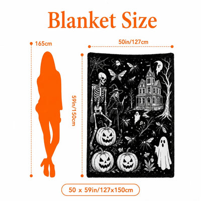 Trick Or Trace - Halloween Coloring Blanket