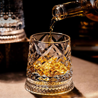 Rotating Crystal Glasses