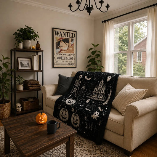 Trick Or Trace - Halloween Coloring Blanket
